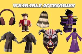 create custom roblox ugc wearable accessories, hair, clothing, and avatar items