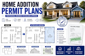 draw home addition city permit drawing accessibility floor plans approval