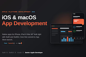 design and develop your ios app and macos desktop app