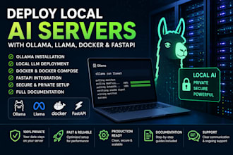 deploy secure local ai servers, with ollama, llama,  docker