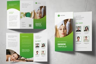 design marketing brochure booklet for med spa botox skincare cosmetic brands