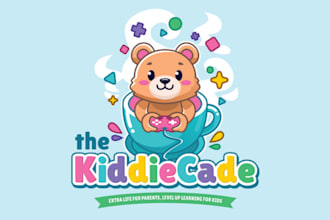 design a cute and lovable teddy shop logo for your brand