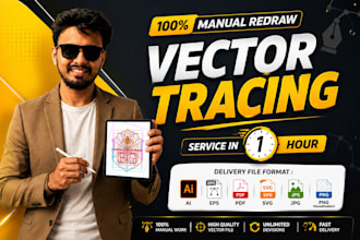 redraw, vectorize, convert logo or graphic to vector