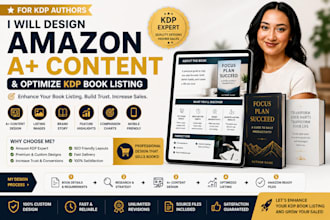 design amazon a plus content and optimize KDP book listing