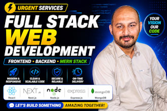 provide urgent services of full stack website development, frontend and backend