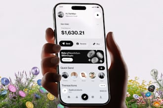design modern mobile app UI UX for fintech