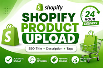 upload shopify products with SEO title description and tags