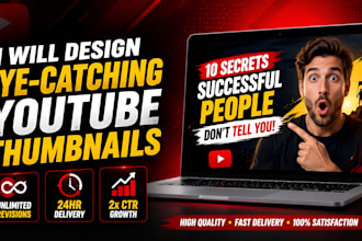design custom youtube thumbnails for any niche