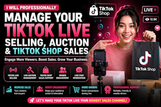 manage your tiktok live selling, tiktok live aution and tiktok shop sales