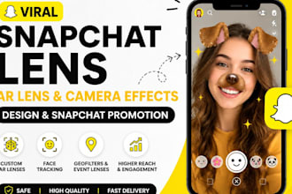 design viral snapchat lens, ar lens cameral effect design snapchat promotion