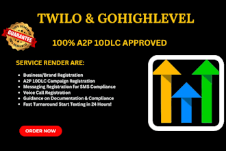 help you get gohighlevel a2p 10dlc SMS twilio registration approval