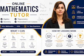 teach you mathematics with personalized one on one online tutoring