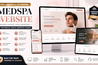 design a modern medspa website for aesthetic clinics and beauty spas
