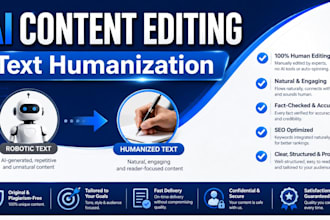 do professional ai content editing and text humanization