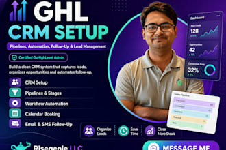 setup gohighlevel CRM, pipelines, workflows and automation