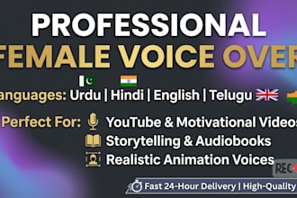 do professional urdu hindi, english and telugu voice over