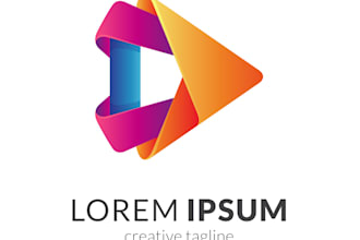 create a creative TV, podcast, and media logo