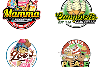 design a excellent ice cream logo for your business