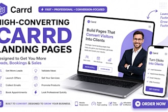 build carrd landing page, carrd website design carrd expert for leads, bookings