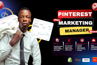 be your pinterest manager create pins create boards and write seo content