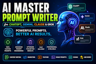 write custom ai master prompts for chatgpt, gemini, claude and grok
