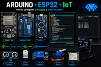 write arduino code, esp32 firmware, embedded c programming