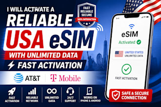 activate a reliable USA esim with fast activation