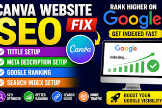canva website seo fix tittle meta description setup google ranking search index