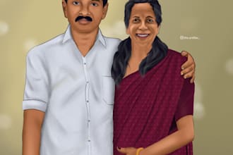 create stylized digital portraits and illustrations