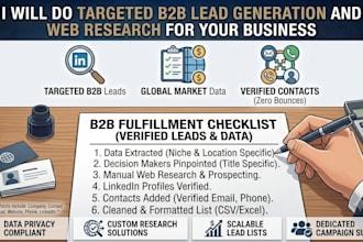 do targeted b2b lead generation and web research for your business