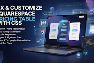 fix and customize squarespace pricing table with CSS