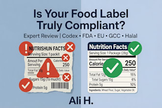 review your packaged food label for regulatory compliance