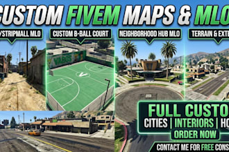 make fivem map, fivem custom mlo, fivem hood, fivem custom city, custom hood