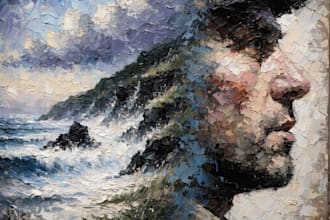 hand paint a custom landscape and portrait oil painting