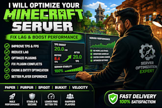 optimize your minecraft server to fix lag improve tps and boost performance