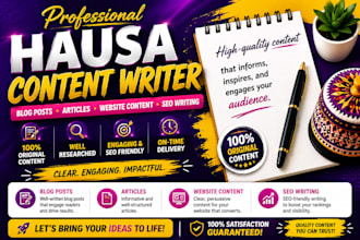 write engaging hausa articles, blog posts, and website content