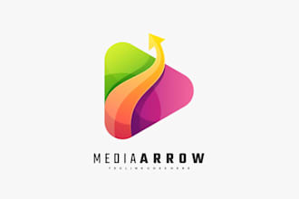 create a modern logo for news and media businesses
