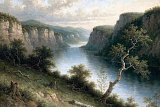 create landscape oil painting art