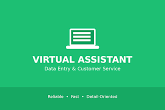 be your virtual assistant for data entry customer service