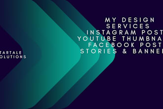 design instagram posts, canva posts and youtube thumbnails