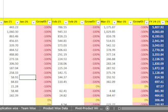 clean, format, and organize excel data