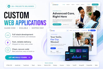 be your fullstack developer for react web apps and dashboard