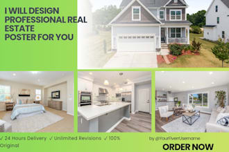 design professional real estate poster and flyer