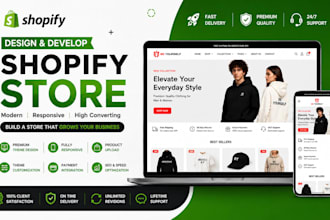 build a modern shopify ecommerce store or shopify website