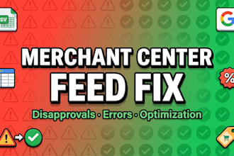 fix google merchant center product feed errors and optimize CSV