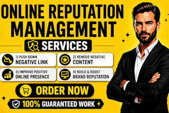 push negative link with ORM online reputation management services reverse SEO