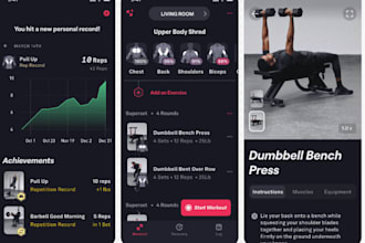 develop a modern health and fitness app and website
