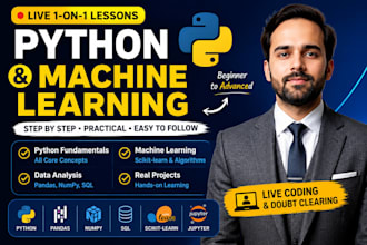 tutor you in python and machine learning pipelines