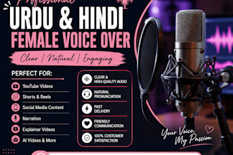 record a professional urdu and hindi voice over