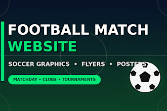 design football match website, soccer graphics, sports flyer, sport web design